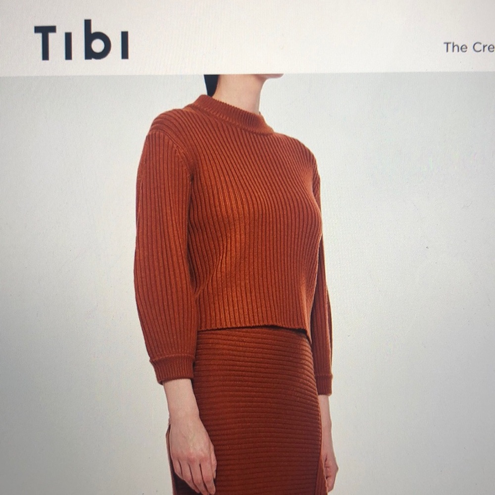 NEW Merino Rib Slit Neck Pullover